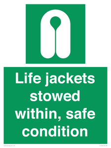 Life jackets stowed within